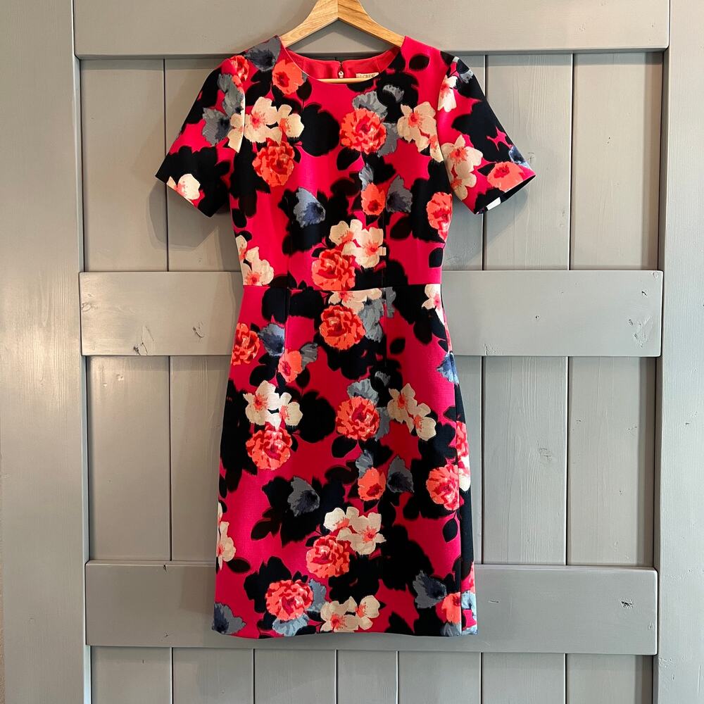 J. Crew Floral Short‎ Sleeve Dress Size 00